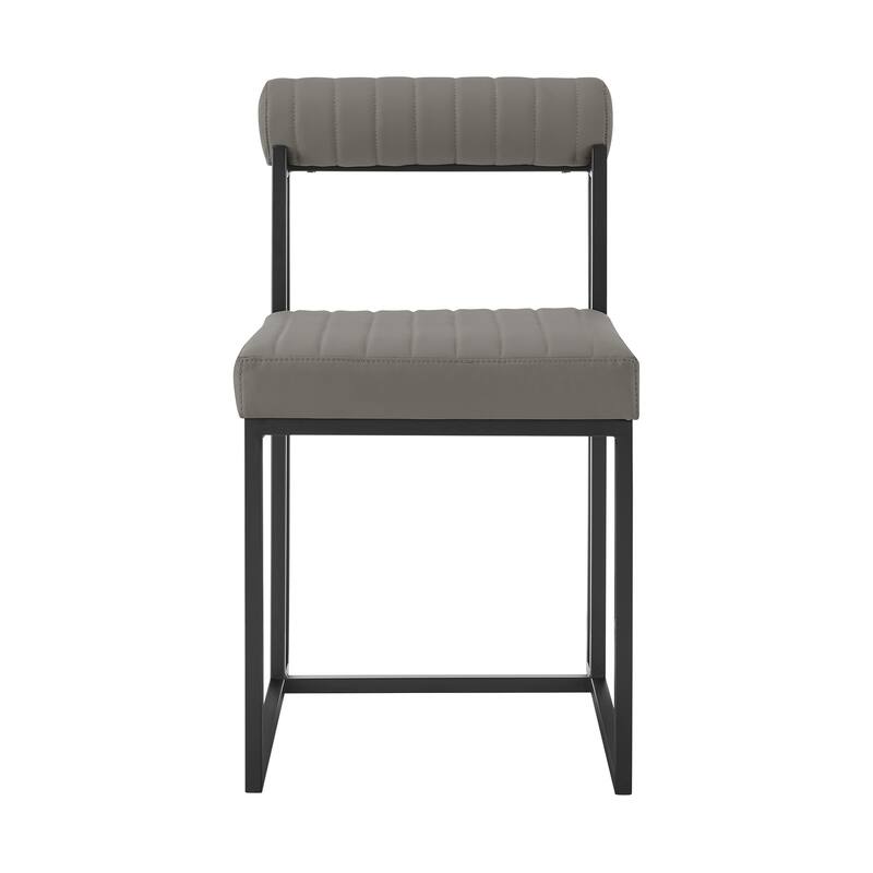 Anastasia Modern Upholstered Metal Dining Chairs - Set of 2