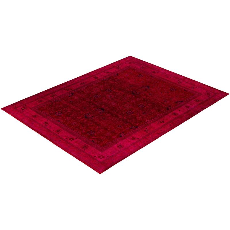Overdyed One-of-a-Kind Hand-Knotted Area Rug - Pink - 9' 2" x 12' 1"