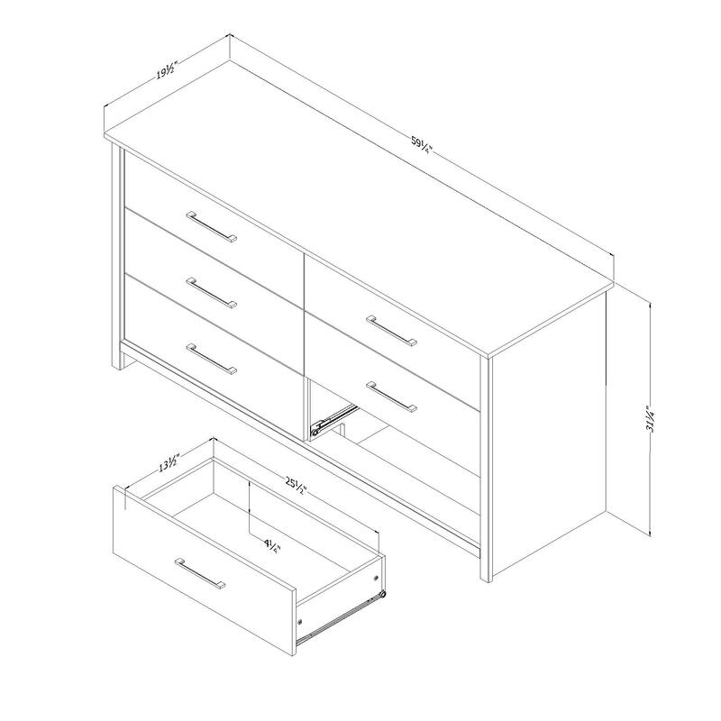 South Shore Fernley Double Dresser