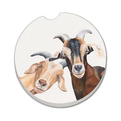 Goats Car Coasters Pack of 2