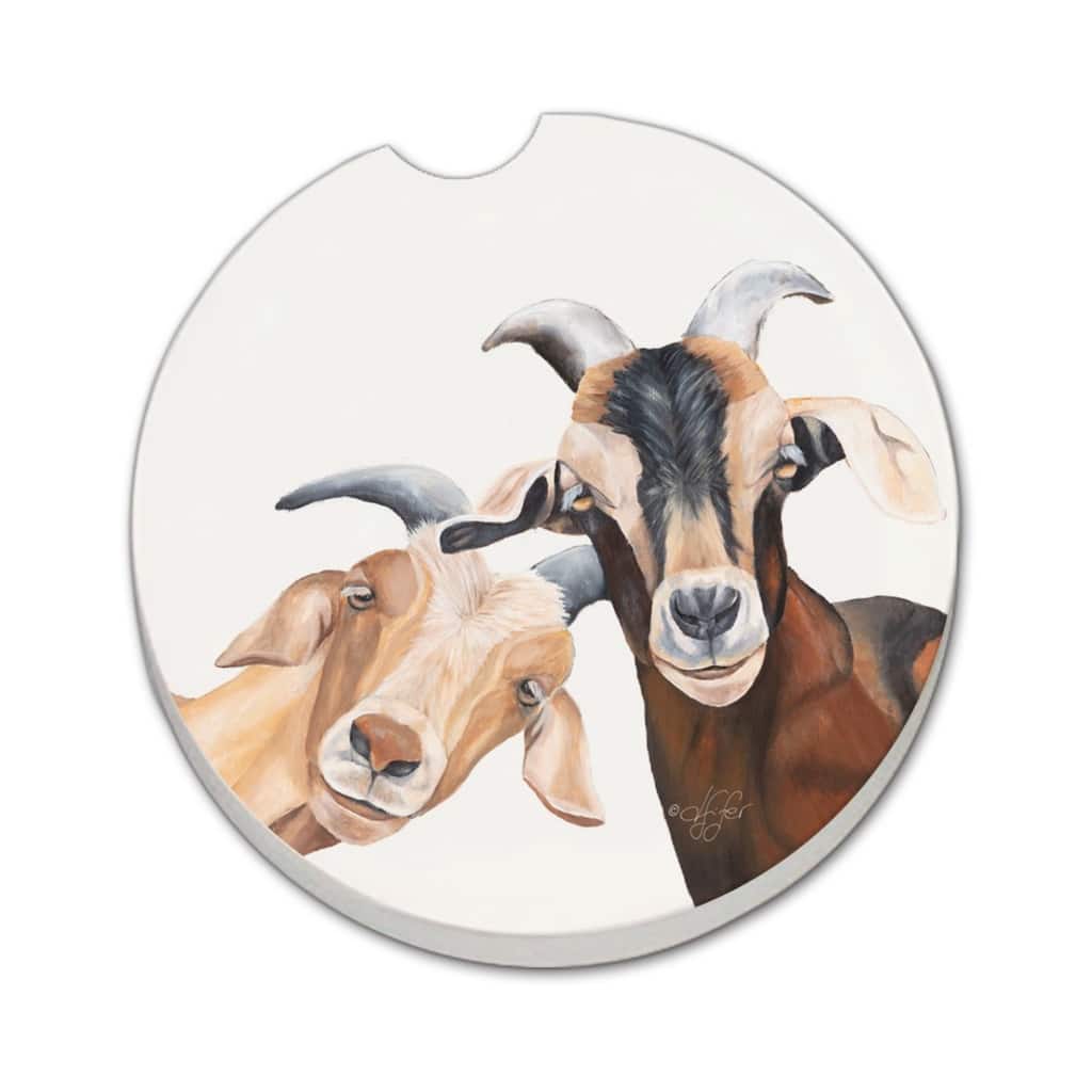 Goats Car Coasters Pack of 2