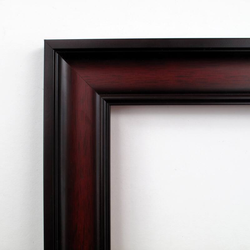Rubino Cherry Scoop Wood Framed White Corkboard Bulletin Board