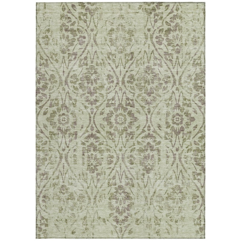 HomeRoots Floral Transitional Rectangle Outdoor Rug