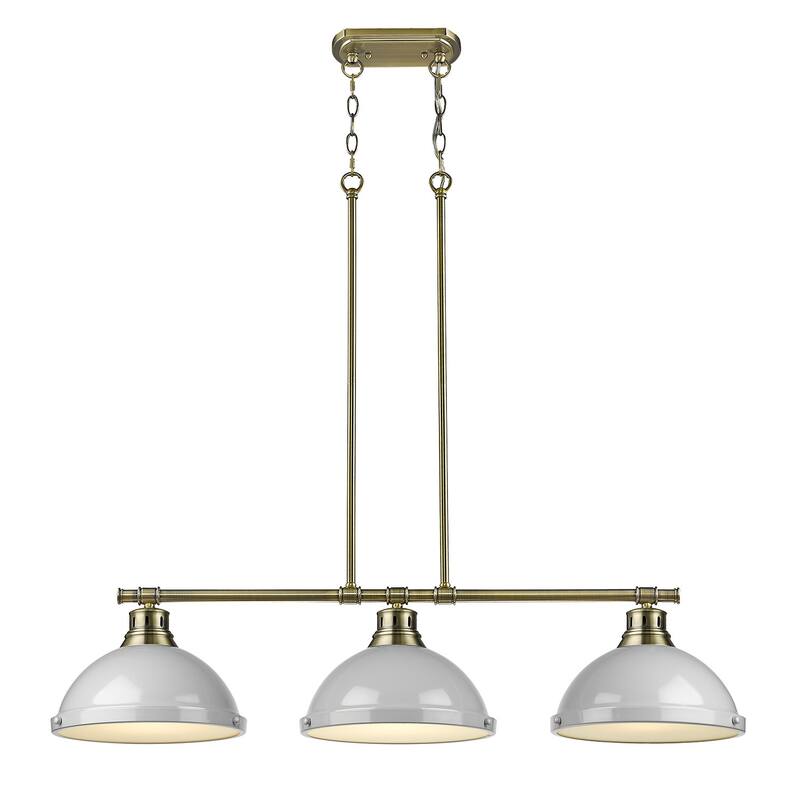 Golden Lighting 3602-3LP AB Duncan 3 Light 40" Wide Linear Pendant