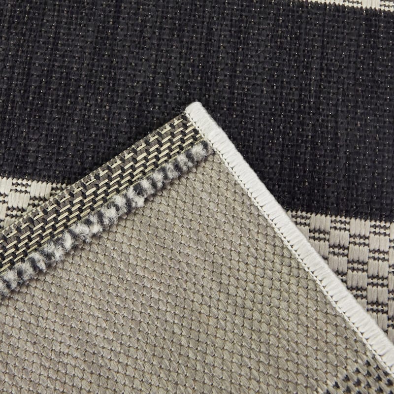 Sandor Modern Striped Indoor/Outdoor Area Rug