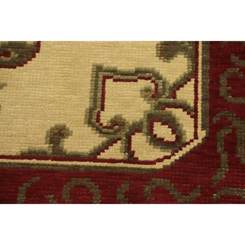 Floral Indian Area Rug 7x10 - 10' 1'' X 6' 6''