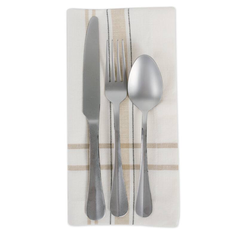 Design Imports Black French Stripe Napkin Set (Set of 6)