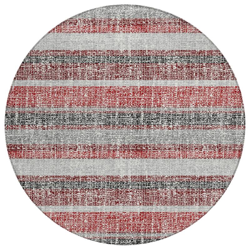 HomeRoots Striped Transitional Rectangle Outdoor Rug