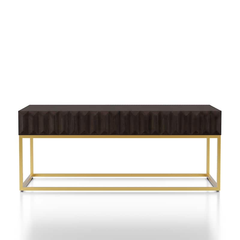 Bird Contemporary 47-inch Steel 2-Drawer Coffee Table by Furniture of America