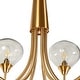preview thumbnail 10 of 14, Celesn Modern Gold 6-Light Wheel Chandelier Glass Shade for Dining Living Room - D32" x H23"