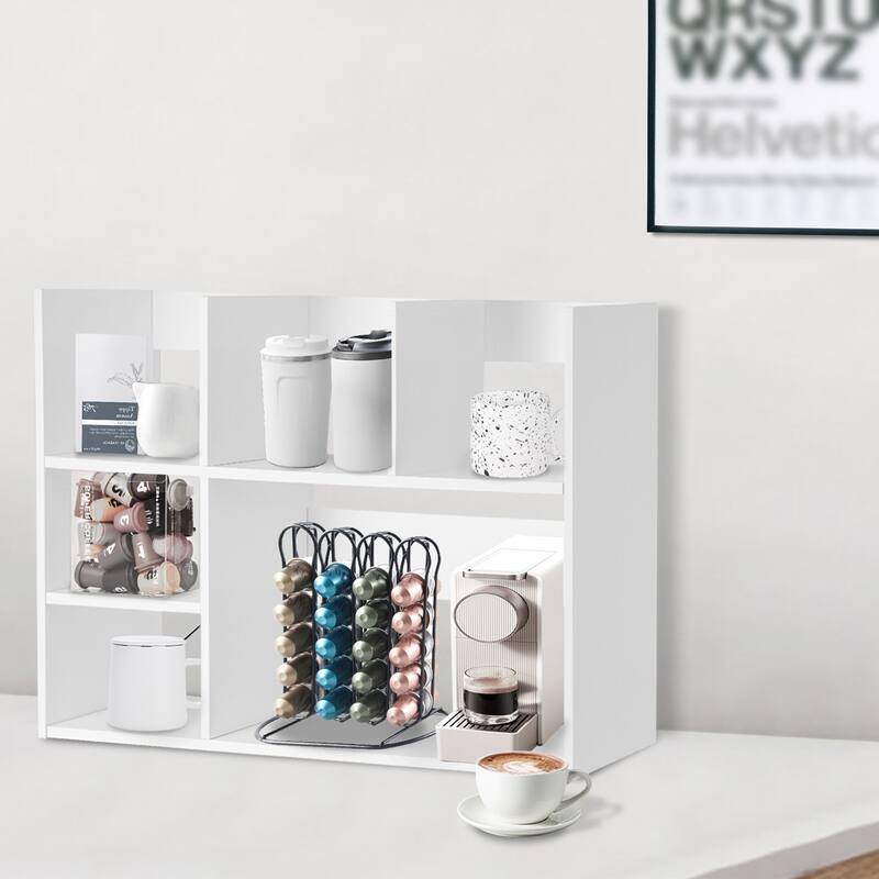 Multi-Unit Desk Organizer Storage Rack Book Shelf for Office Home and Bathroom