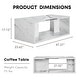preview thumbnail 9 of 19, Kobe Modern Faux Marble Veneer Coffee Table with Shelf by Furniture of America