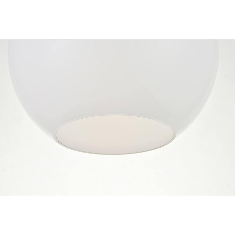 1-Light Flush Mount with 8 inch Frosted White Glass