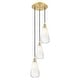 preview thumbnail 26 of 48, Innovations Lighting Endless Possibilities Ballston - Brookhaven Almond - 3 Light 13" Cord Hung Multi Pendant Satin Gold/Opal