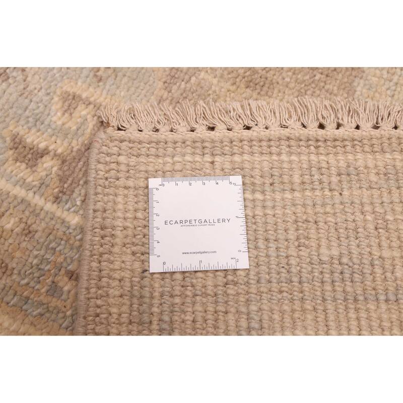 ECARPETGALLERY Hand-knotted Kavya Oushak Taupe Wool Rug - 8'11 x 12'1