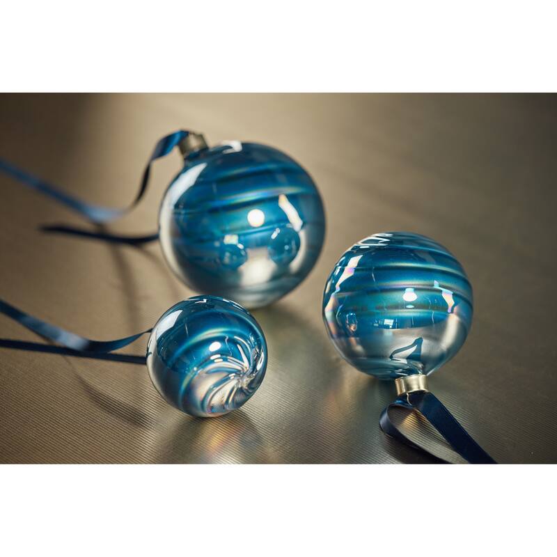 4.75" Pearl Luster Glass Ball Ornaments, Set of 4