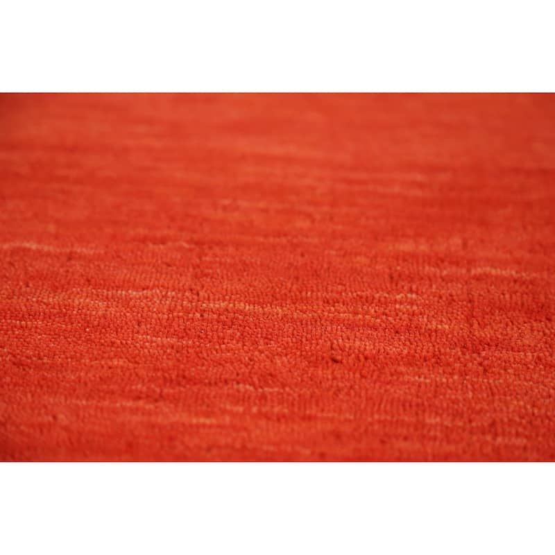 Hand Knotted Oriental 100% Wool Carpet Tribal Animal Pictorial Oranges & Rust Gabbeh Area Rug - 6' 6'' X 6' 6''