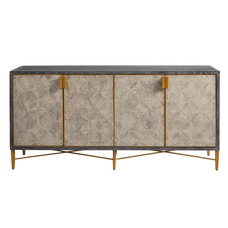 Aurora Reclaimed Oak Art Deco 71-inch Sideboard Buffet Server