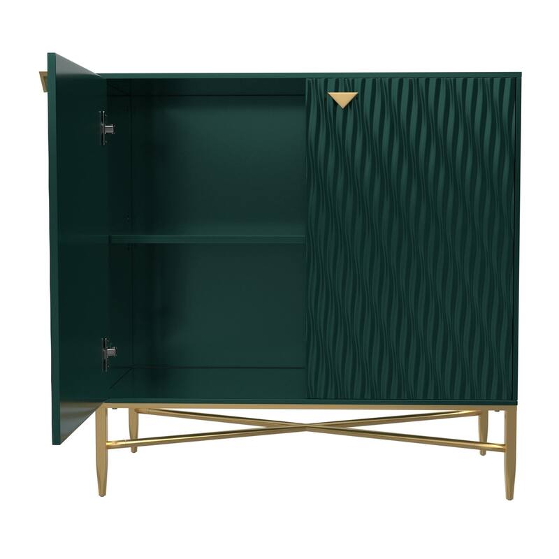 2 Door White Locker Accent Cabinet