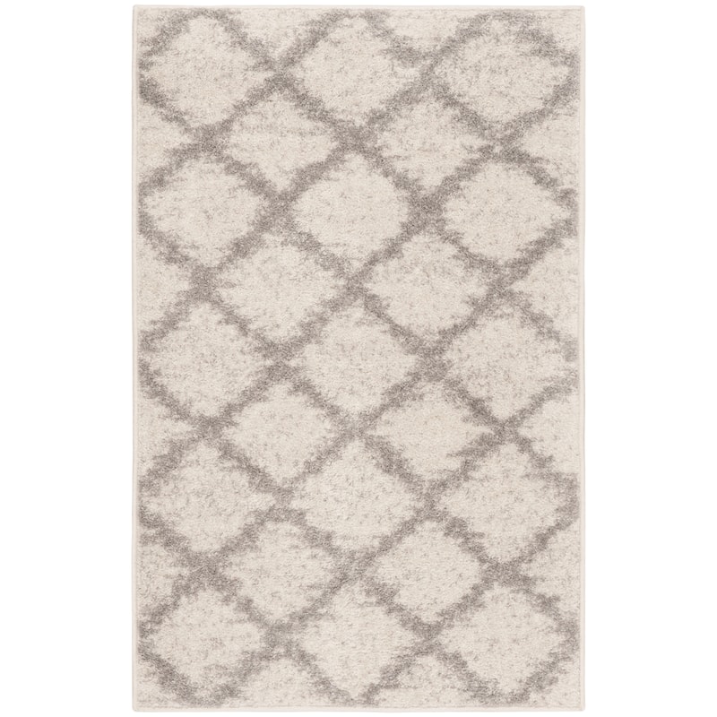 SAFAVIEH Adirondack Rauni Vintage Boho Oriental Trellis Rug - 2'6" x 4' - Ivory/Silver