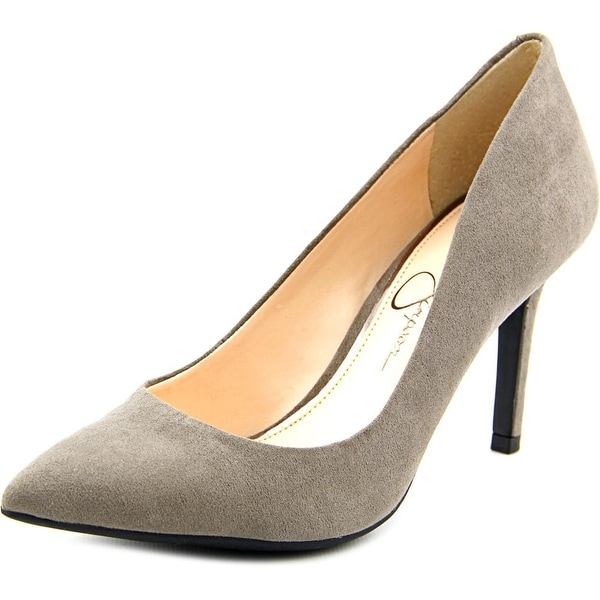 Jessica Simpson Lory Women Pointed Toe Suede Gray Heels