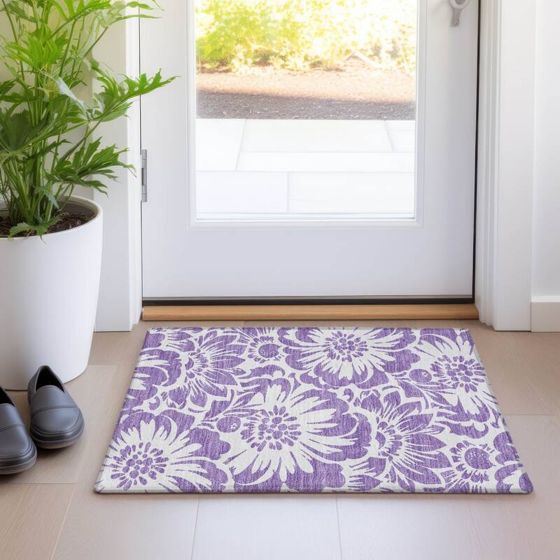 Sasi Garden-Inspired Weather Resistant Versatile Elegance Runner Outdoor Rug