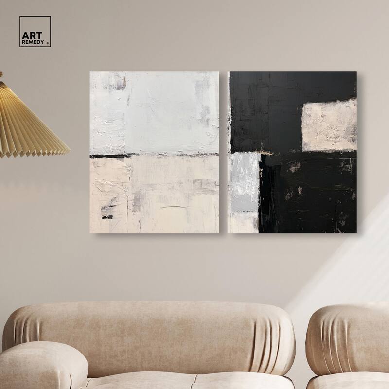 Shattered Symmetry I Canvas Set of 2 by Art Remedy, Gallery Wrapped
