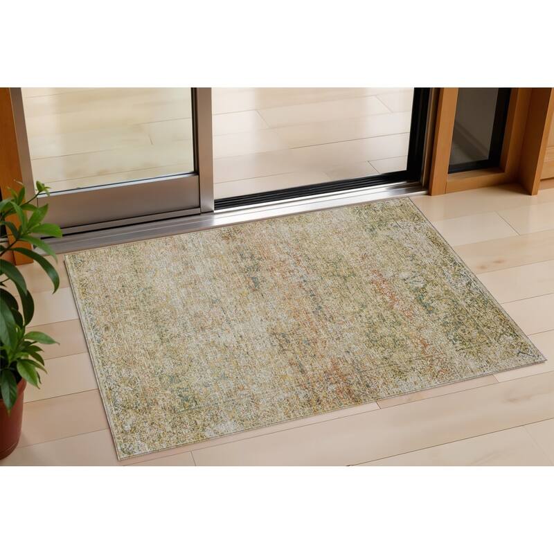 HomeRoots Abstract Traditional Rectangle Outdoor Rug - 3' x 5'