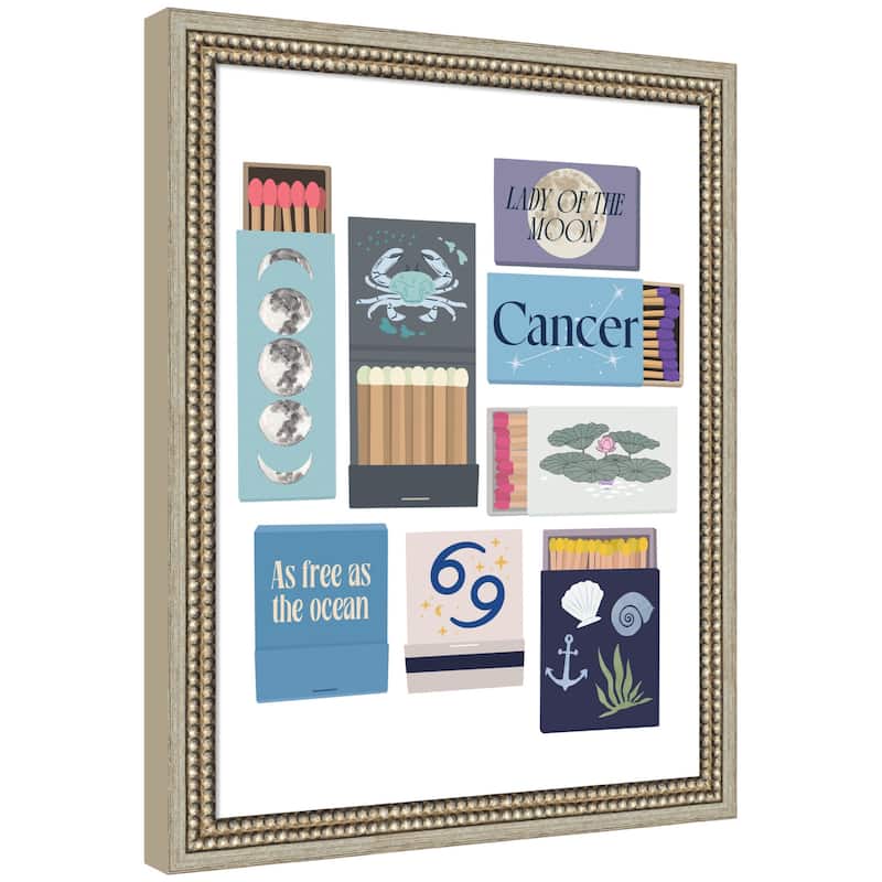 Kate and Laurel Cancer Matchbooks 14x18 FC by Megan Ryan Framed Wall Art Print