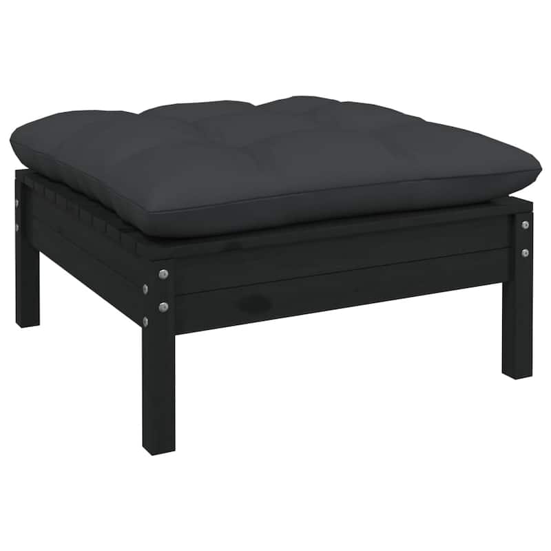vidaXL 12 Piece Patio Lounge Set with multi colors Cushions Solid Pinewood - 25" x 25" x 24.6"