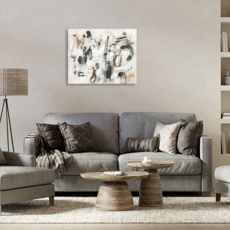 Stupell Chaotic Earthy Strokes Canvas Wall Art Design By June Erica Vess