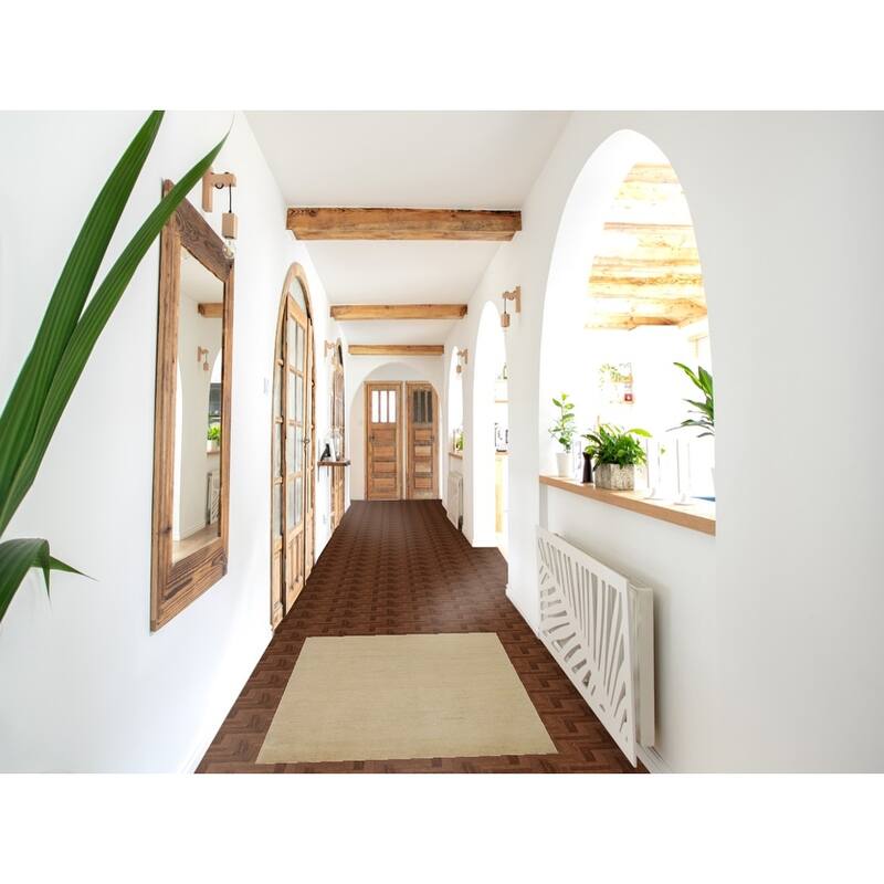 Contemporary Gabbeh Oriental Accent Rug Handmade Wool Carpet - 2'8"x 4'3"