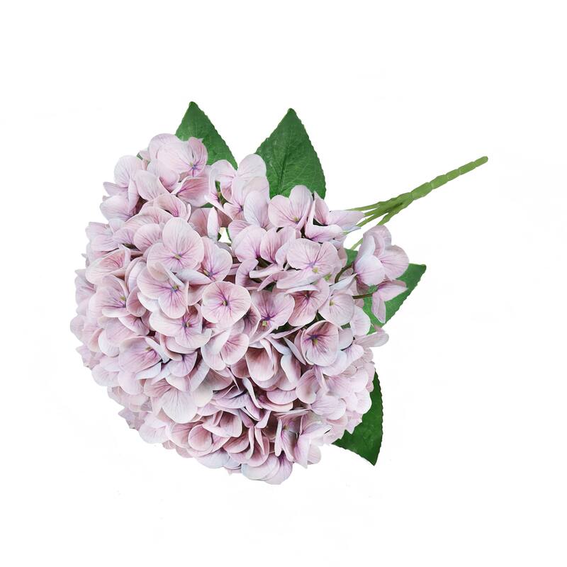 Set of 2 Natural Touch Dusty Lavender Artificial Hydrangea Flower Stem Bush Bouquet 17in - 17" L x 11" W x 11" DP