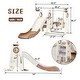 preview thumbnail 16 of 16, 4 in 1 Toddler Slide,Swing Set,Kids Playground Climber Slide Playset with Basketball Hoop,Freestanding Combination for babies