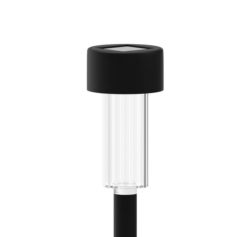 All - Weather Solar Powered Stainless Steel LED Landscaping Lights - Set of 12