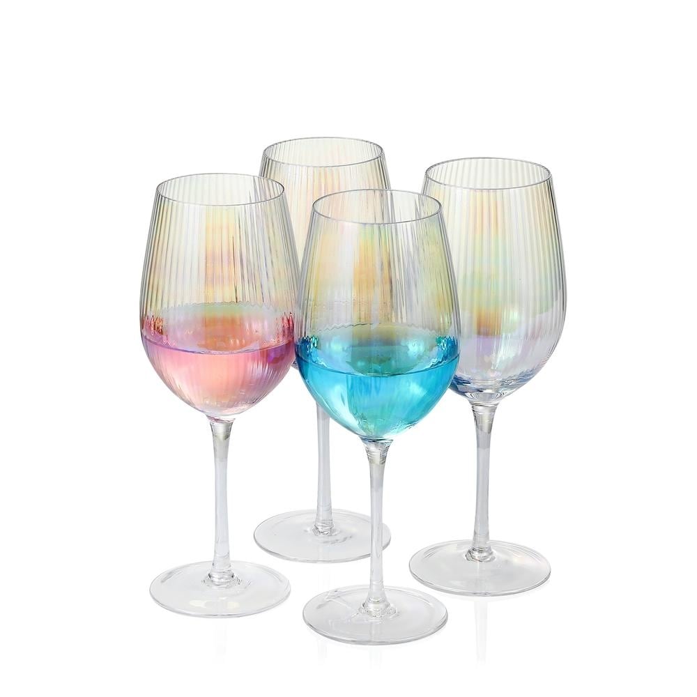 Vintage Multi Colored Clear Twisted Stem Wine Glasses Set of 6, 4 oz Wine  Glasses, Vintage 4 oz Cocktail Glasses, Unique Wine Glasses