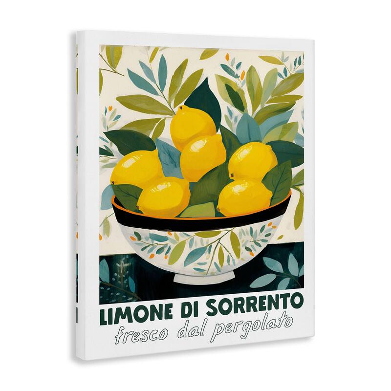 Stupell Charming Bowl of Lemons Canvas Wall Art Design By Lux + Me Designs