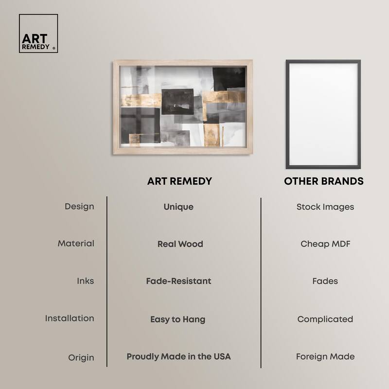 Graphite and Glimmer I Shadowbox by Art Remedy
