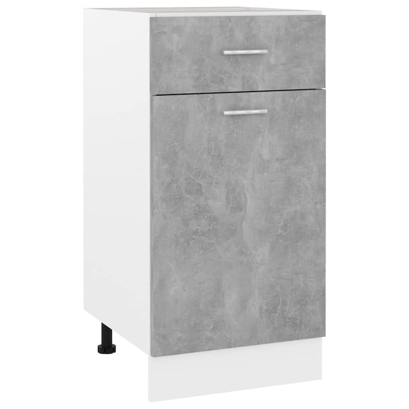 vidaXL Kitchen Cabinet Storage Cupboard Under Sink Organizer Engineered Wood - 15.7"x18.1"x32.1" - Concrete gray