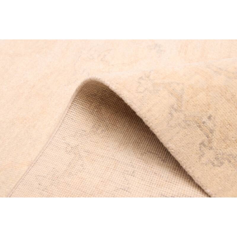 ECARPETGALLERY Hand-knotted Modern Oushak Light Khaki Wool Rug - 8'3 x 9'10