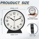 preview thumbnail 10 of 8, Analog Alarm Clock, Battery Operated Retro Small Desk Clock for Bedside Bedroom Living Room Black