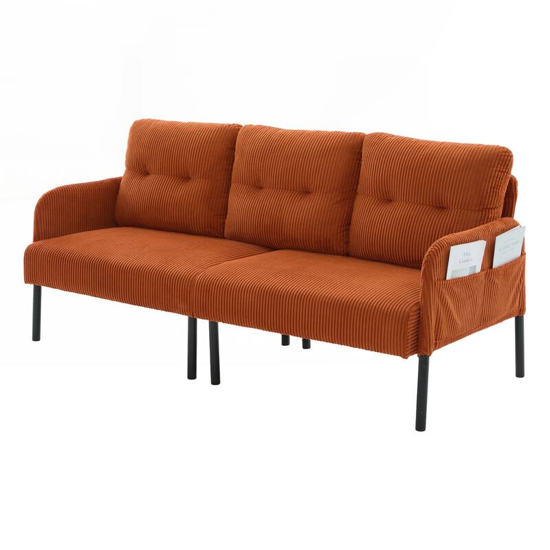 Oversized Loveseat, Modern & Plush Double-seater Sofa, Corduroy Upholstered Couch