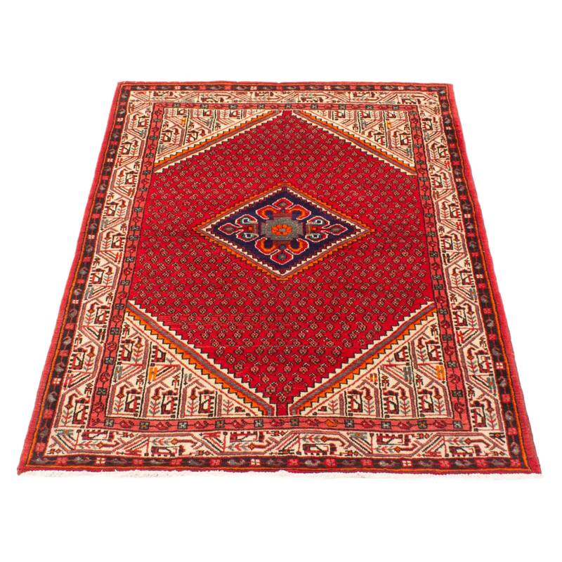 ECARPETGALLERY Hand-knotted Andelz Red Wool Rug - 4'5 x 6'6