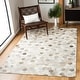 preview thumbnail 1 of 12, SAFAVIEH Handmade Studio Leather Sonka Modern Leather Rug 4' x 6' - Ivory/Grey