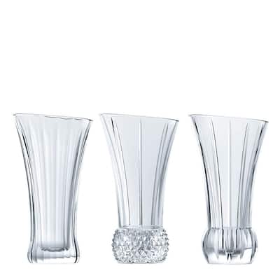 Nachtmann Spring Set of 3 Crystal Table Vases