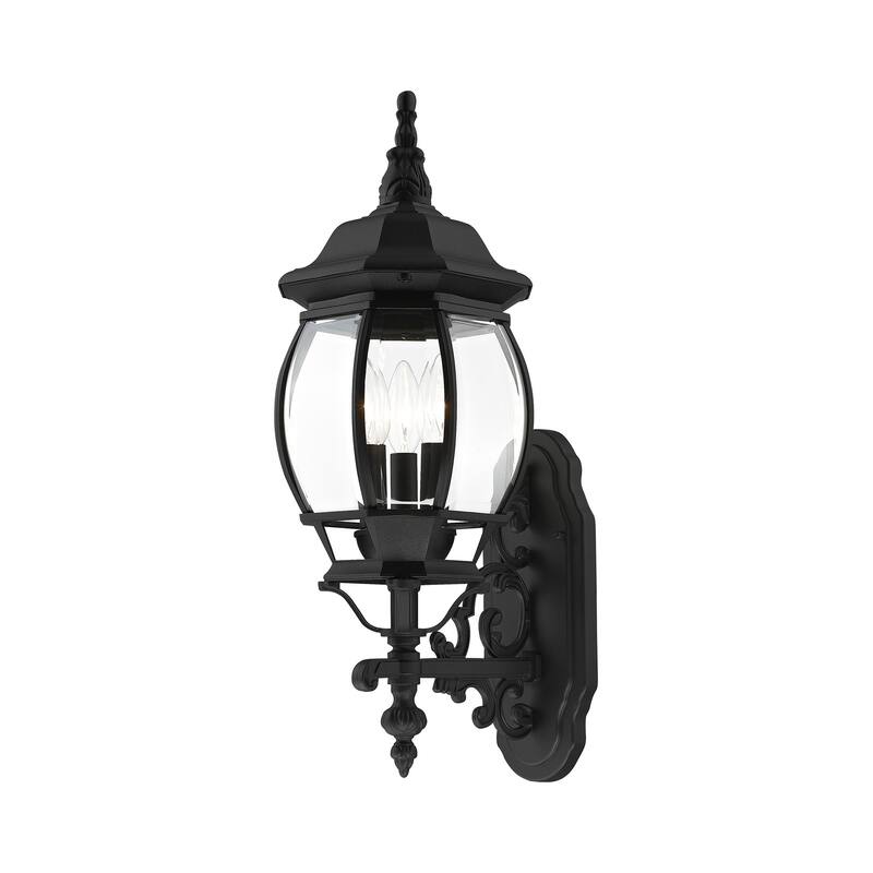 Livex Lighting Frontenac 3 Light 22" Tall Outdoor Wall Sconce - Textured Black