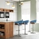 preview thumbnail 28 of 43, WYNDENHALL Calinda Mid Century Modern 33 inch Adjustable Swivel Bar Stool Blue