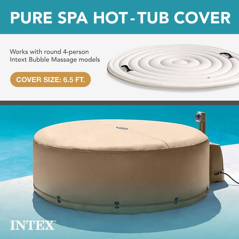 Intex PureSpa Hot Tub Cover with Foam Headrest (2 Pack) and Seat (2 Pack) - 55.4