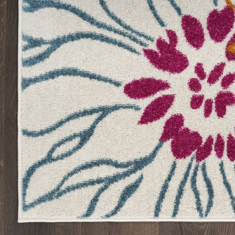 HomeRootsFloral Contemporary Runner Area Rug - 120' X '26' X '0.5