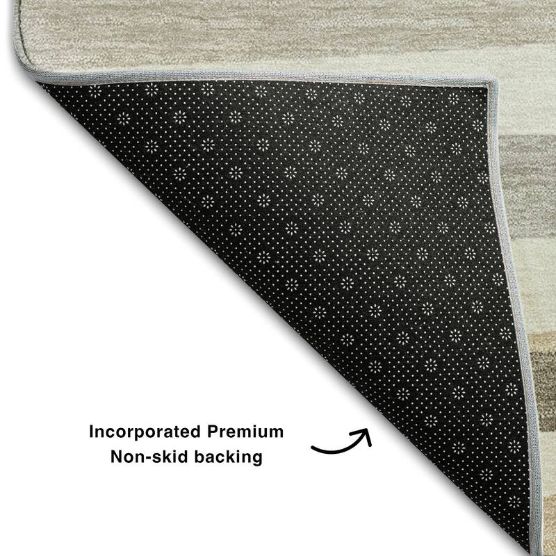 Premium Washable Super Soft Modern Stripes Mayfield Rug